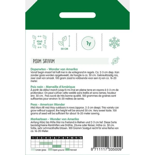 Doperwten Wonder Van Amerika 100 G - Afbeelding 2