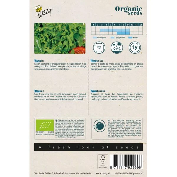 Rucola Gewone Bio - Afbeelding 2