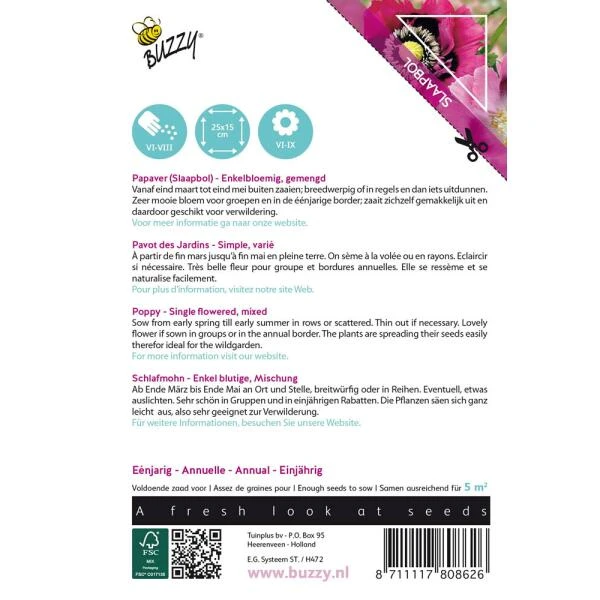 Slaapbol - Papaver Somniferum - Afbeelding 2