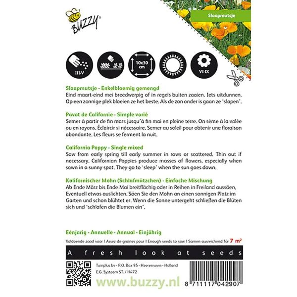 Slaapmutsje - Eschscholzia Californica - Afbeelding 2