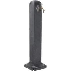 Waterzuil Met Kraan En Aansluiting - Zwart